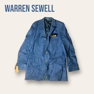 Warren Sewell 41L Blue Suede Sports Coat